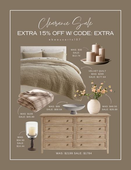 Save an extra 15% off clearance right now with code EXTRA at checkout!!! 

#LTKhome #LTKsalealert #LTKstyletip