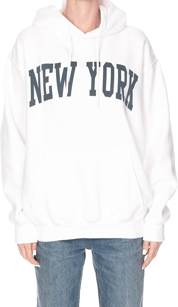 Women's Vintage Oversized New York Varsity Graphic Hoodie | Amazon (US)