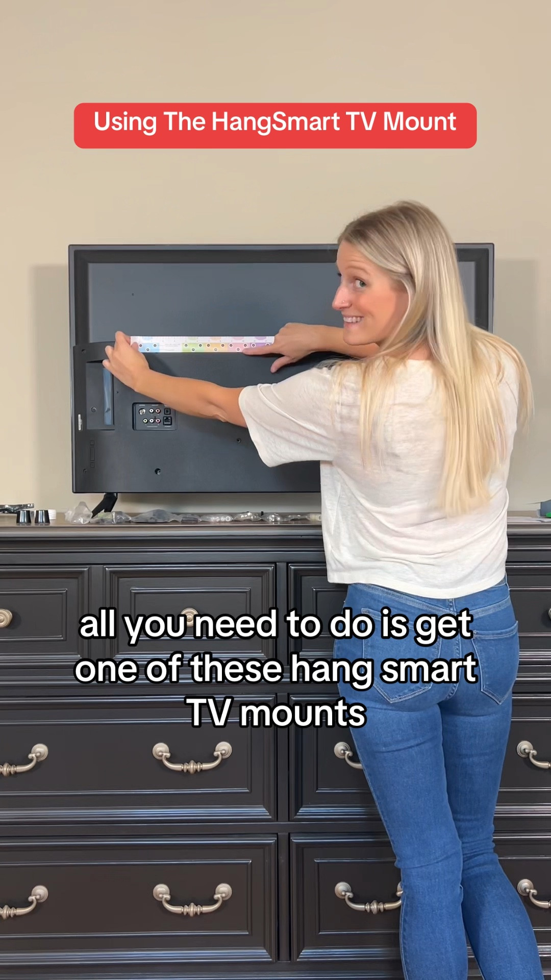 The Hang Smart TV Mount is by far the easiest way to mount your TV. I have mounted 3 TVs using the Hang Smart no stud DIY TV mount (32”, 43, and a 55”) and I plan to use it again in the future! 

#LTKHome #LTKVideo