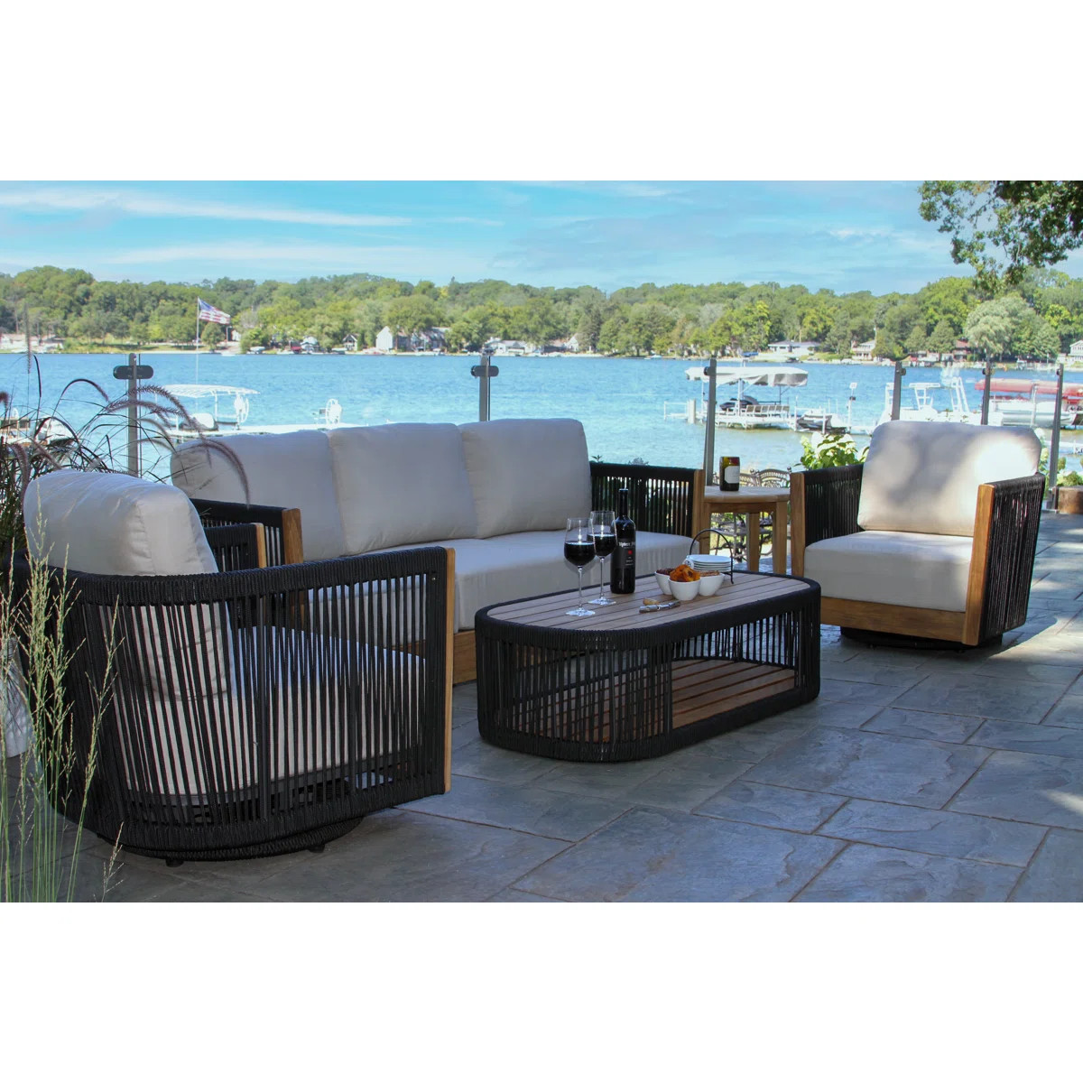 Aniston 4 - Piece Sofa Seating Group with Sunbrella® Cushions | Wayfair North America