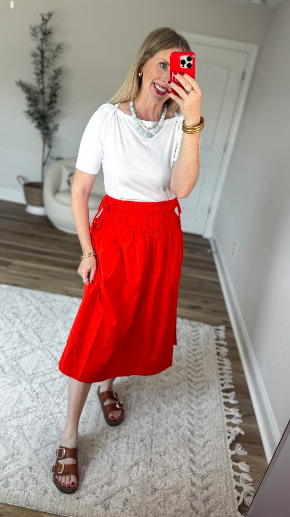 Daily try on, Walmart outfit, Walmart fashion, Walmart try on, time and tru, midi skirt, free assembly

#LTKootd #LTKmomlife