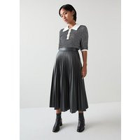 Laurie Petite Black Pleated Skirt, Black | L.K. Bennett (UK)