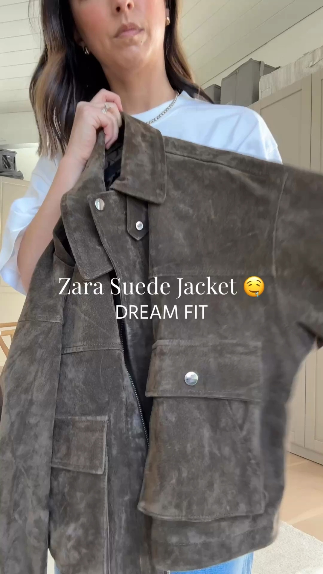 The best suede leather jacket I’ve ever found 😱. I just love the fit! Suede is soft and pliable. 

Zara side jacket xs
Madewell crop tee small - go tts. Need the xs
Citizens of Humanity Miro jeans 24 - cut hems, size down. 
Madewell flats 5.5
The Row tote medium - linked another preowned 
Celine sunglasses 
Quince earrings
Dorsey James necklace 15"

#LTKgrwm #LTKPetite #LTKmomlife