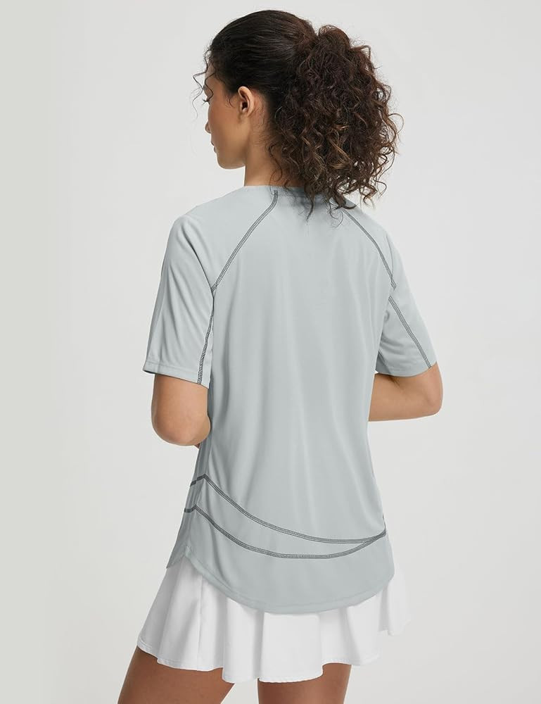baleaf Women's UPF 50+ Sun Protection Shirt Quick Dry Lightweight UV Shirt Short Sleeve for Runni... | Amazon (US)