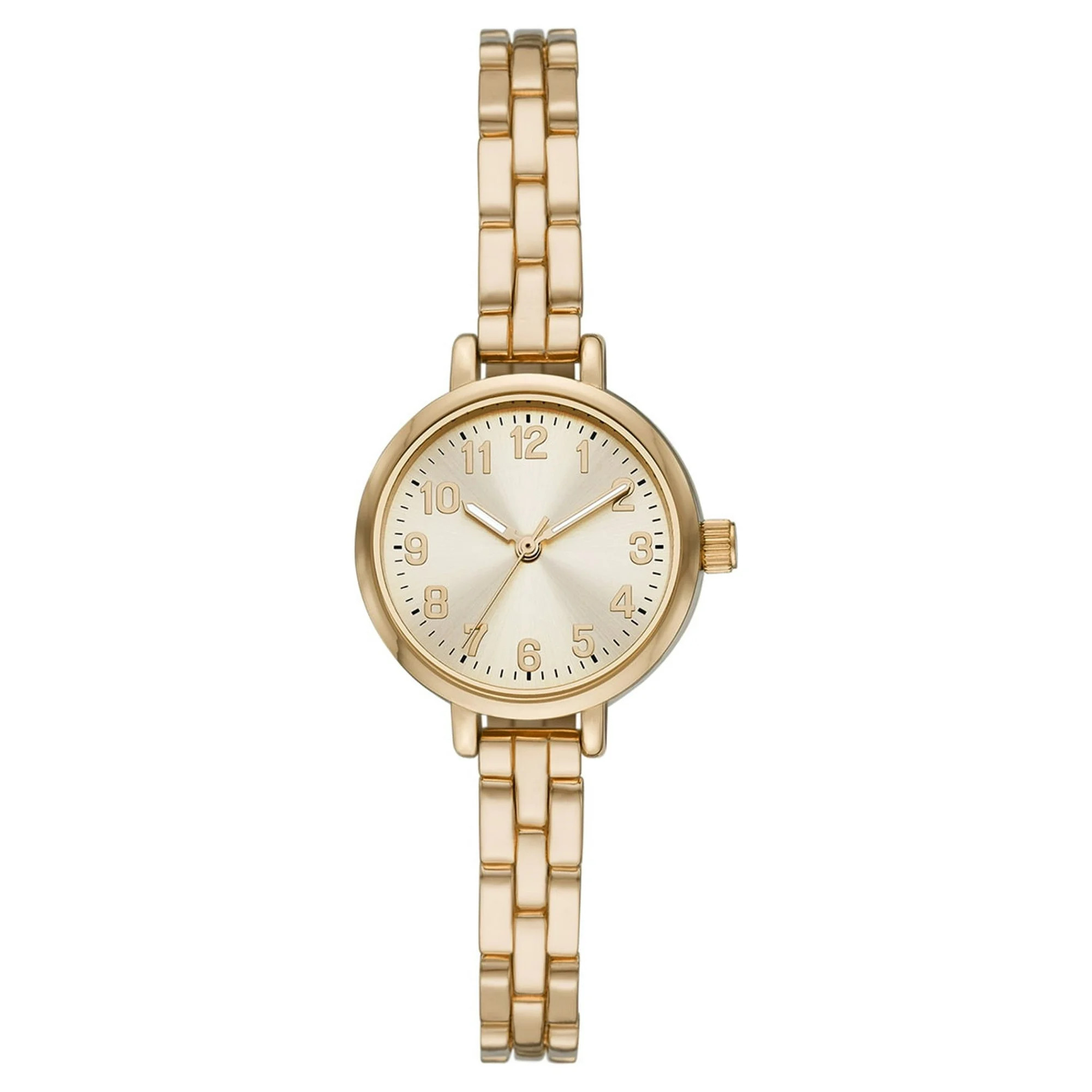 Time & Tru Women's Wrist Watch: Gold Tone Bracelet Watch (FMDOTT076) - Walmart.com | Walmart (US)