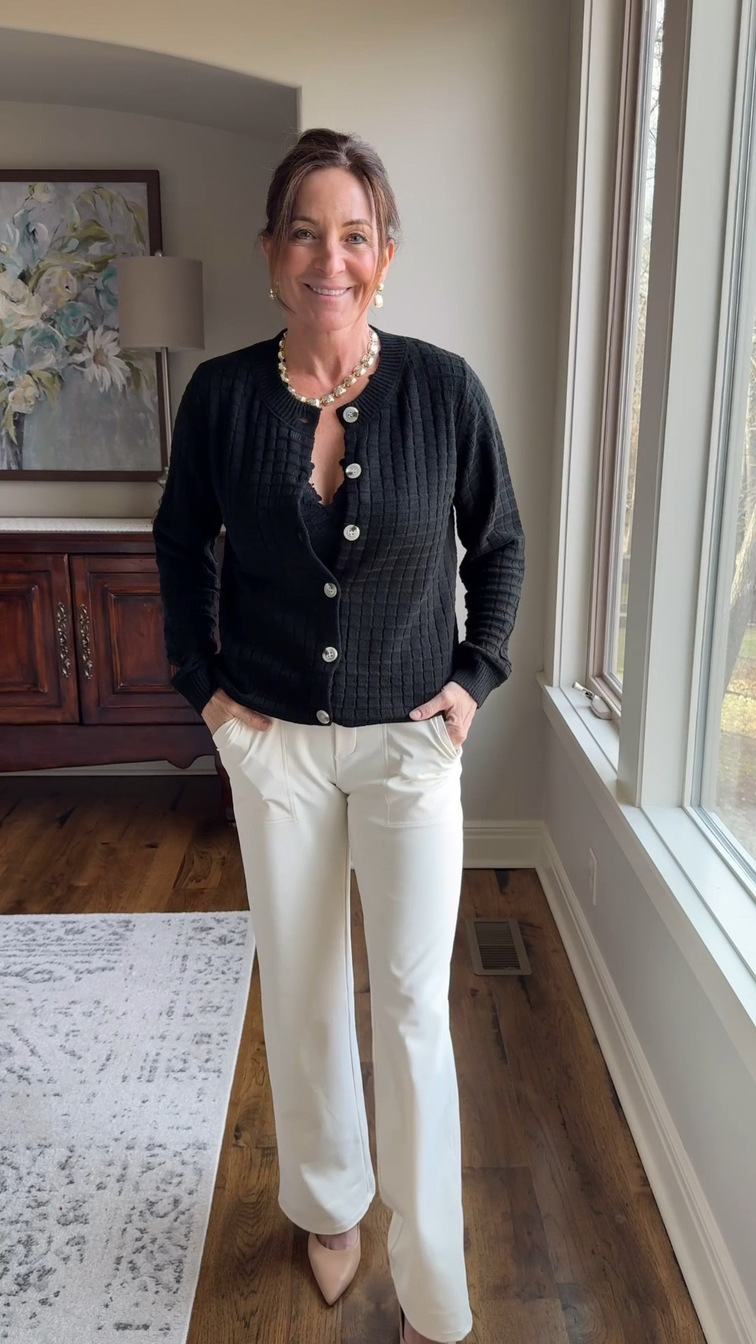 This cardigan is one of those pieces that instantly elevates a simple outfit. I love wearing it layered over something delicate — it adds structure without feeling heavy.

Style tip: contrast textures (soft lace + structured knit) for an effortless, pulled-together look.

#LTKFindsUnder50