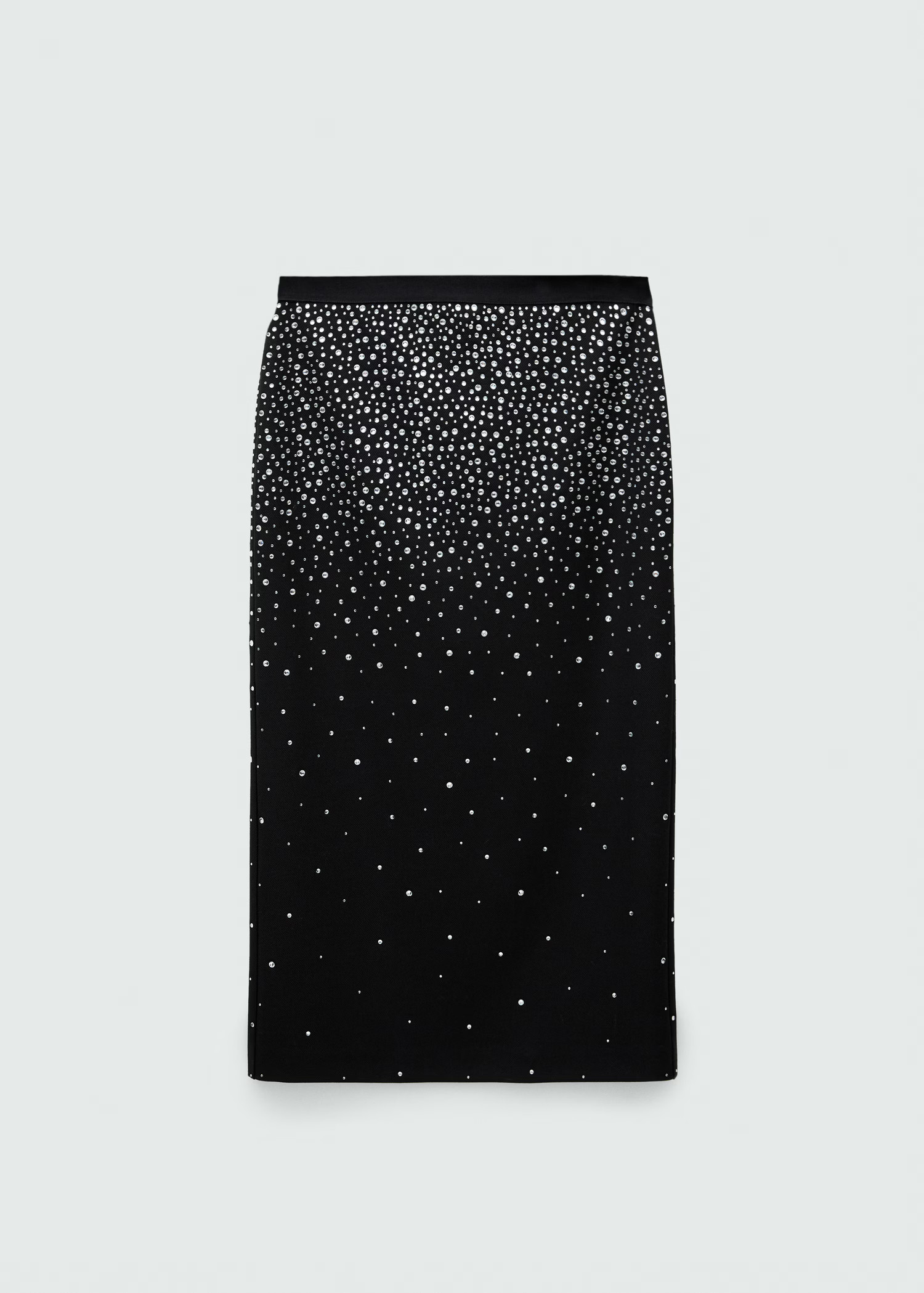Midi-skirt with rhinestones  - Women | MANGO United Kingdom | MANGO (UK)