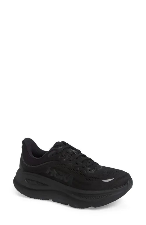 HOKA Bondi 9 Running Shoe in Black/black at Nordstrom, Size 6 | Nordstrom