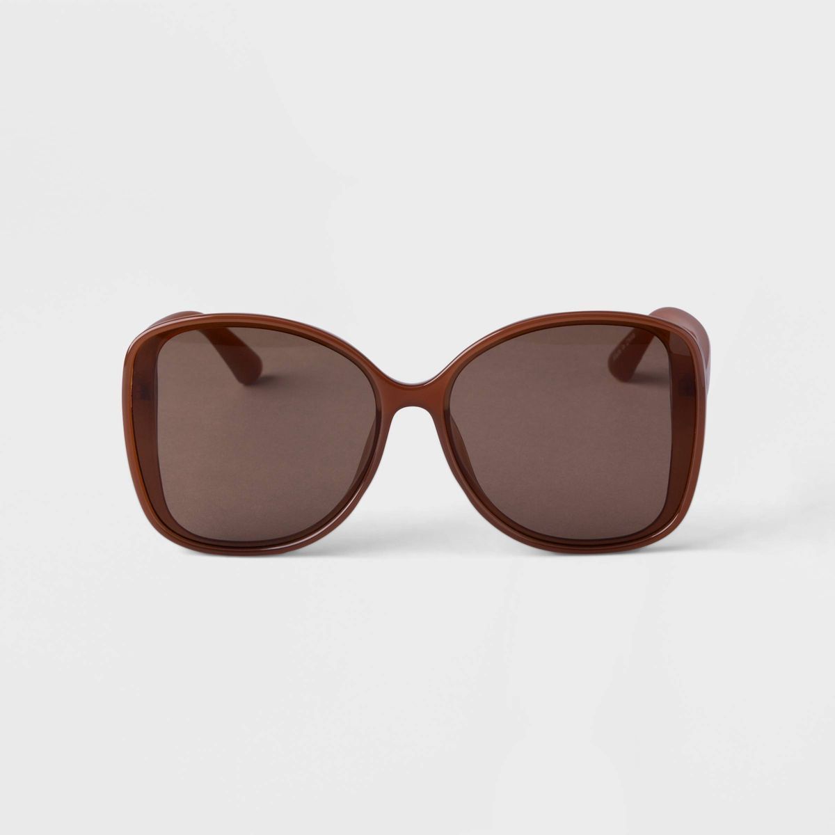 Women's Oversized Plastic Butterfly Sunglasses - A New Day™ Brown | Target