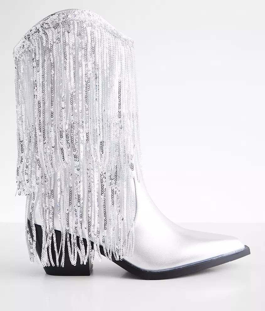 Joyful Sequin Fringe Western Boot | Buckle