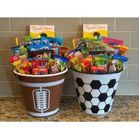 Kids Easter Basket/Soccer/Football/Kids Candy Basket/Kids Filled Basket/stuffed | Etsy (US)
