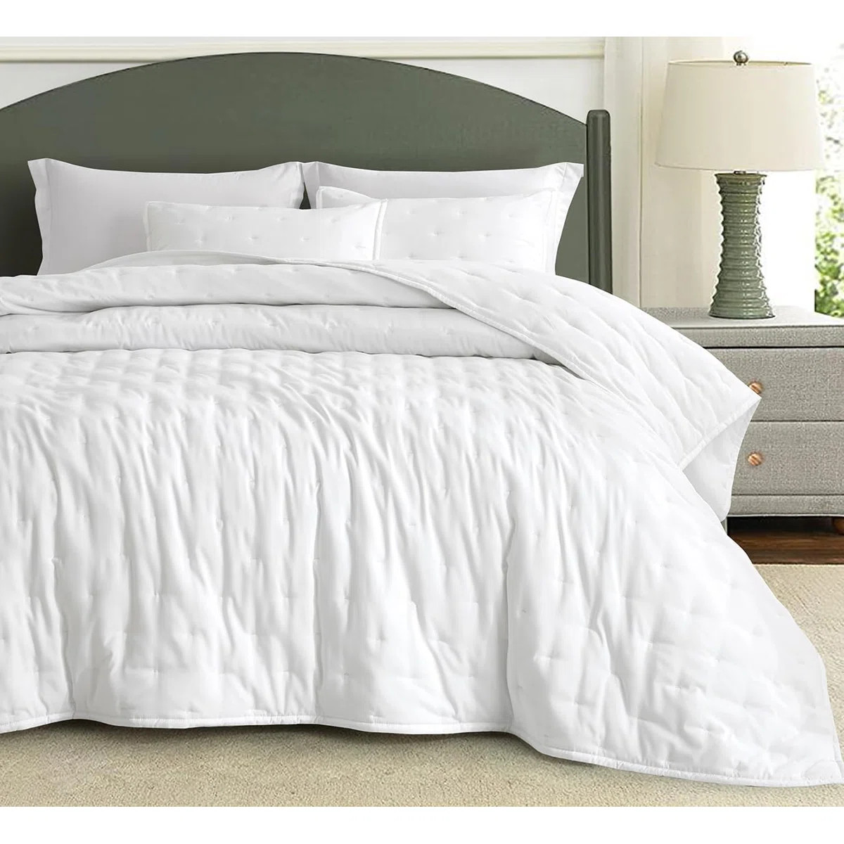 Tencel Modal Bedding Collection 3 Piece Crescent Stitch Quilt Set | Wayfair North America