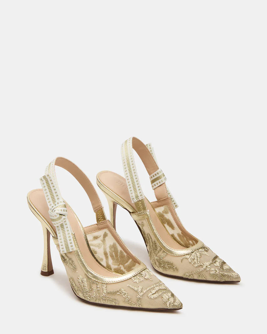 BRI Gold Multi Slingback Pump Women's Heel | Steve Madden (US)