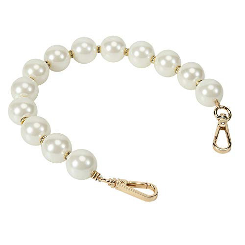 Xiazw Elegant Bead Pearl Handle Strap Chain Charms Accessory for Women Handbag,Purse,Clutch (Gold) | Amazon (US)