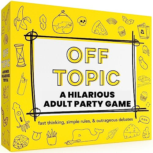 OFF TOPIC Party Game for Adults - Fun Adult Board Games for Groups of 2-8 Players - Hilarious Game Night Card Game for Friends, Family & More | Amazon (US)