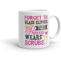 Forget The Glass Slippers This Princess Wears Scrubs Coffee Mug, RN, nurse, registered nurse, RN mug, coffee mug, nursing gift, nursing stud | Etsy (US)