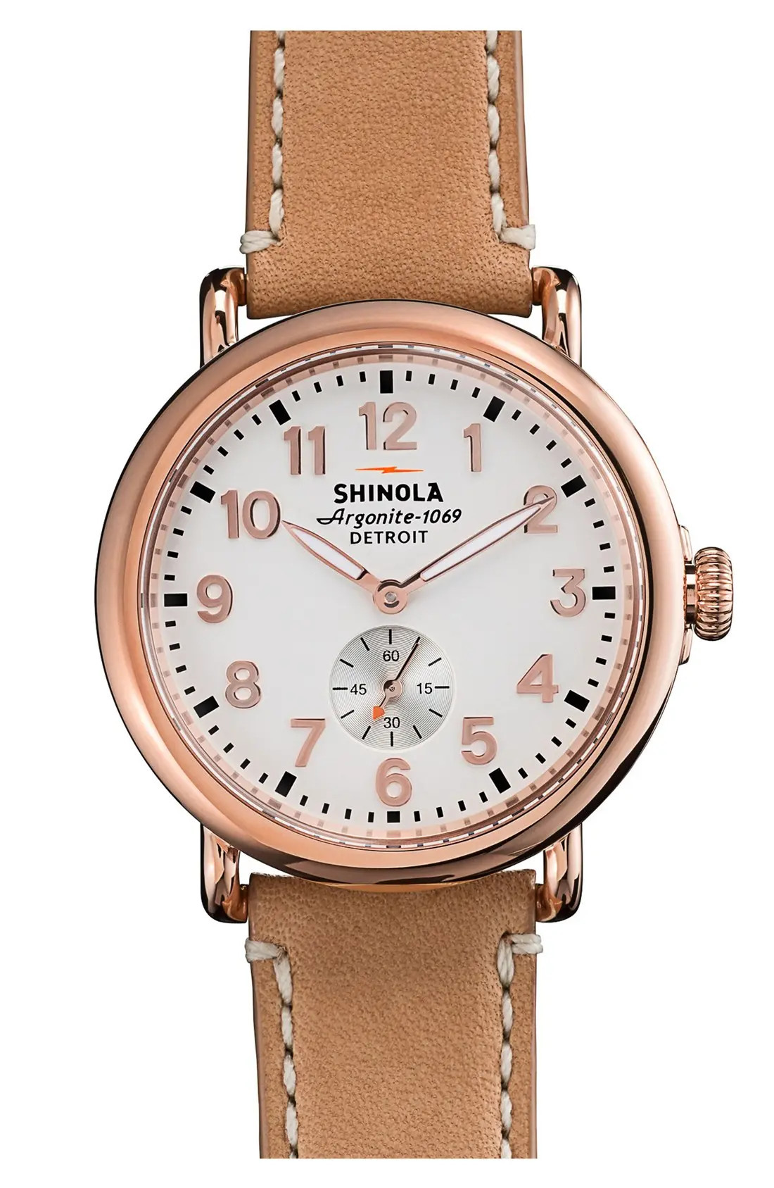 'The Runwell' Leather Strap Watch, 41mm | Nordstrom
