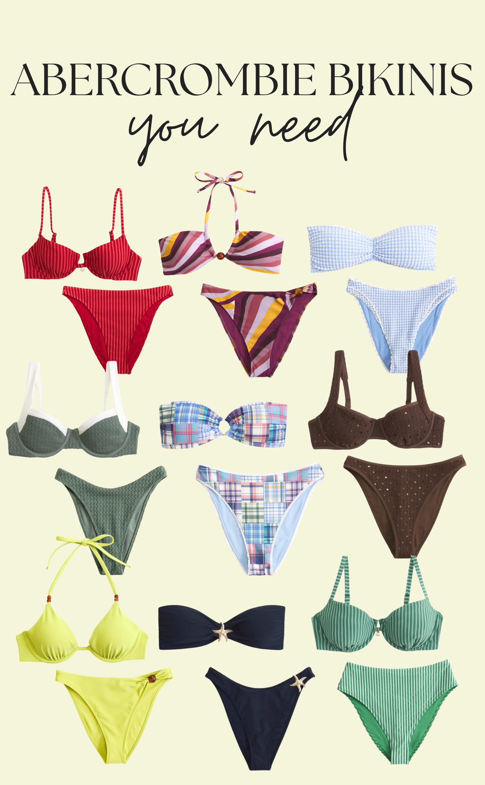 Abercrombie bikinis you need this summer 🌊

abercrombie swim, abercrombie bikini, swimwear finds, summer swimwear, beach vacation outfits, tropical vacation style, poolside outfit, vacation essentials, beachwear, resort wear, cruise outfit ideas, summer fashion  

 #LTKootd #LTKSwim #LTKTravel