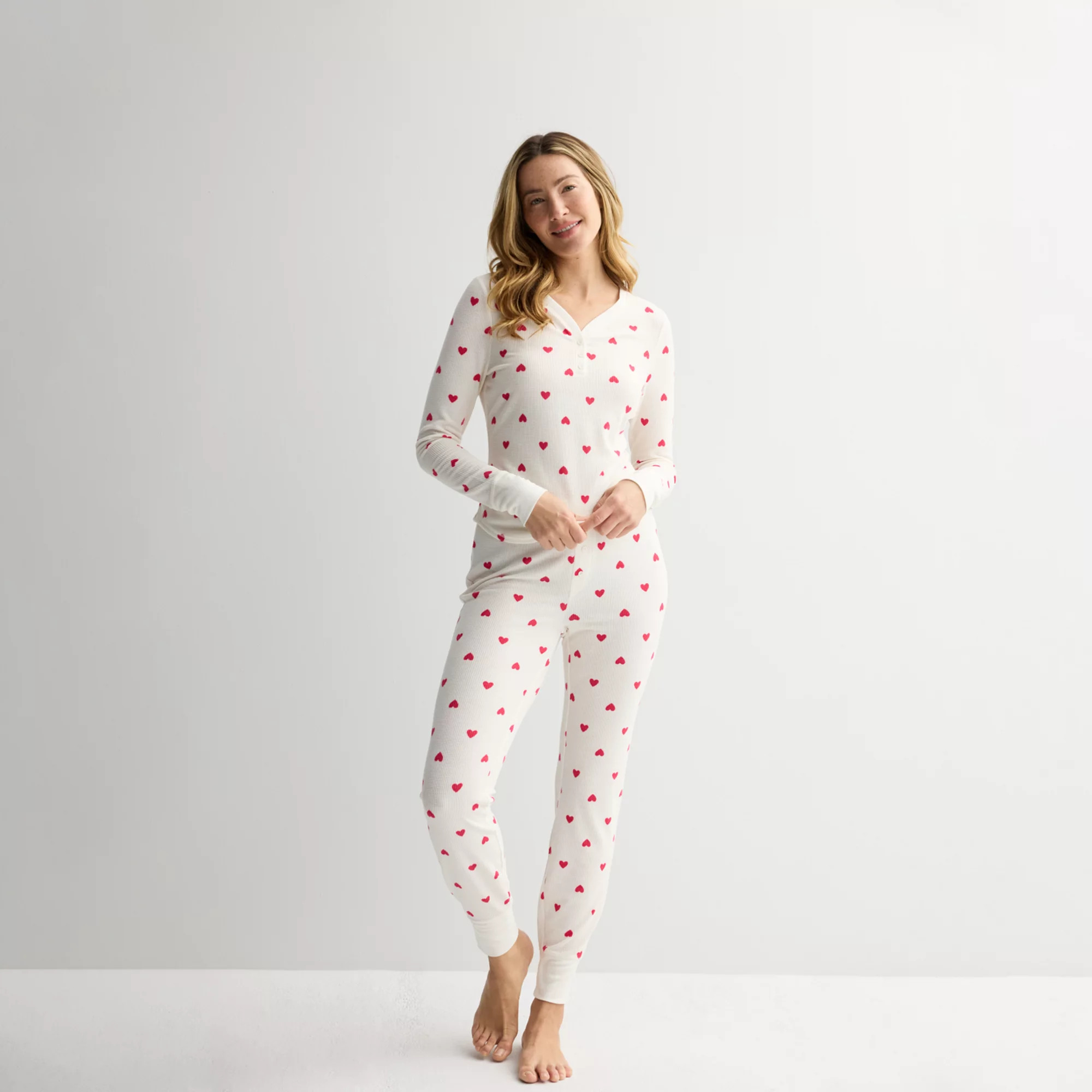 Women's Sonoma Goods For Life® Thermal Pajama Pants and Pajama Top Set | Kohl's