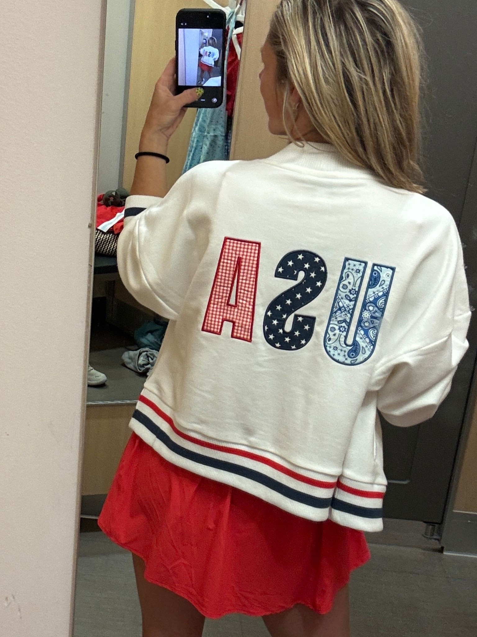 Target finds, red white and blue! Loving this spring USA cardigan and red active dress! 

#TargetFines #July4th￼ #RedWhiteAndBlue

#LTKSeasonal