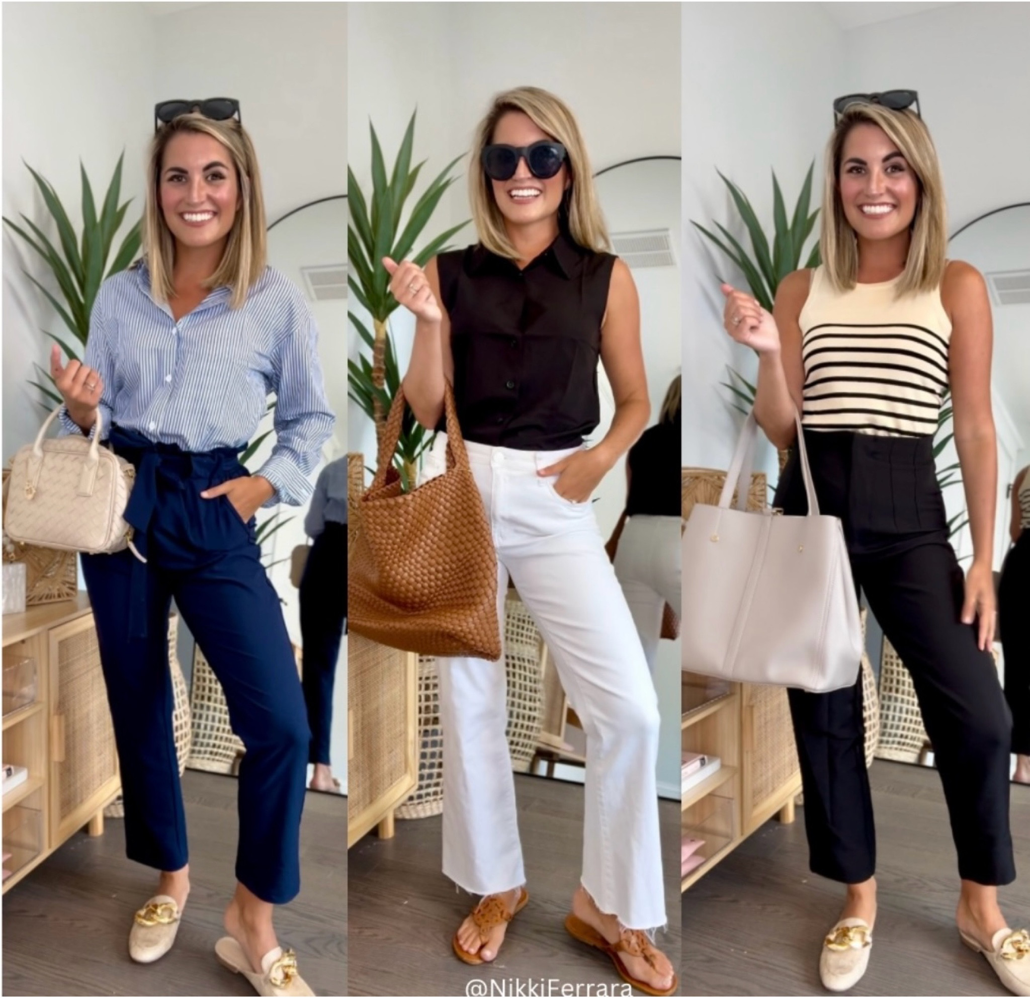 Up to 50% Amazon Summer Work🫶🖤⭐️CODES⭐️BELOW👇👇👇Must have tops & the pants Petite Friendly i’m 5’2”, 125lbs in small top & small/4 in the pants!
⭐️CODES⭐️- good on all colors,
Limited time grab HURRY!🏃🏼‍♀️
1st Outfit 
$9 top selling out fast but comes in so many styles 45% code 4CTMYO6J
$22 pants no code needed
2nd Outfit 
20% code + 20% coupon black sleeveless top KZ5TIVE8
Jeans $25 on sale no code needed!
3rd Outfit 
40% code blue stripe top code 6SP4ATPU
$30 Navy Pants no code needed!
Accessories all linked!
.
Amazon basic, capsule wardrobe, workwear, summer woke outfit, trousers, works pants capsule closet, bathing suit coverup, workwear, trousers, work pants, pants, cropped pants, sunglasses, linen pants, striped dress, blue stripe dress, black jumpsuit, beige jumpsuit, travel outfit, loungewear, comfy outfit, casual outfits, work outfit, workwear#LTKxMadewell #LTKworkwear

#LTKWorkwear #LTKSummerSales #LTKSaleAlert