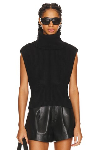 SIMKHAI Maple Sweater Top in Black from Revolve.com | Revolve Clothing (Global)