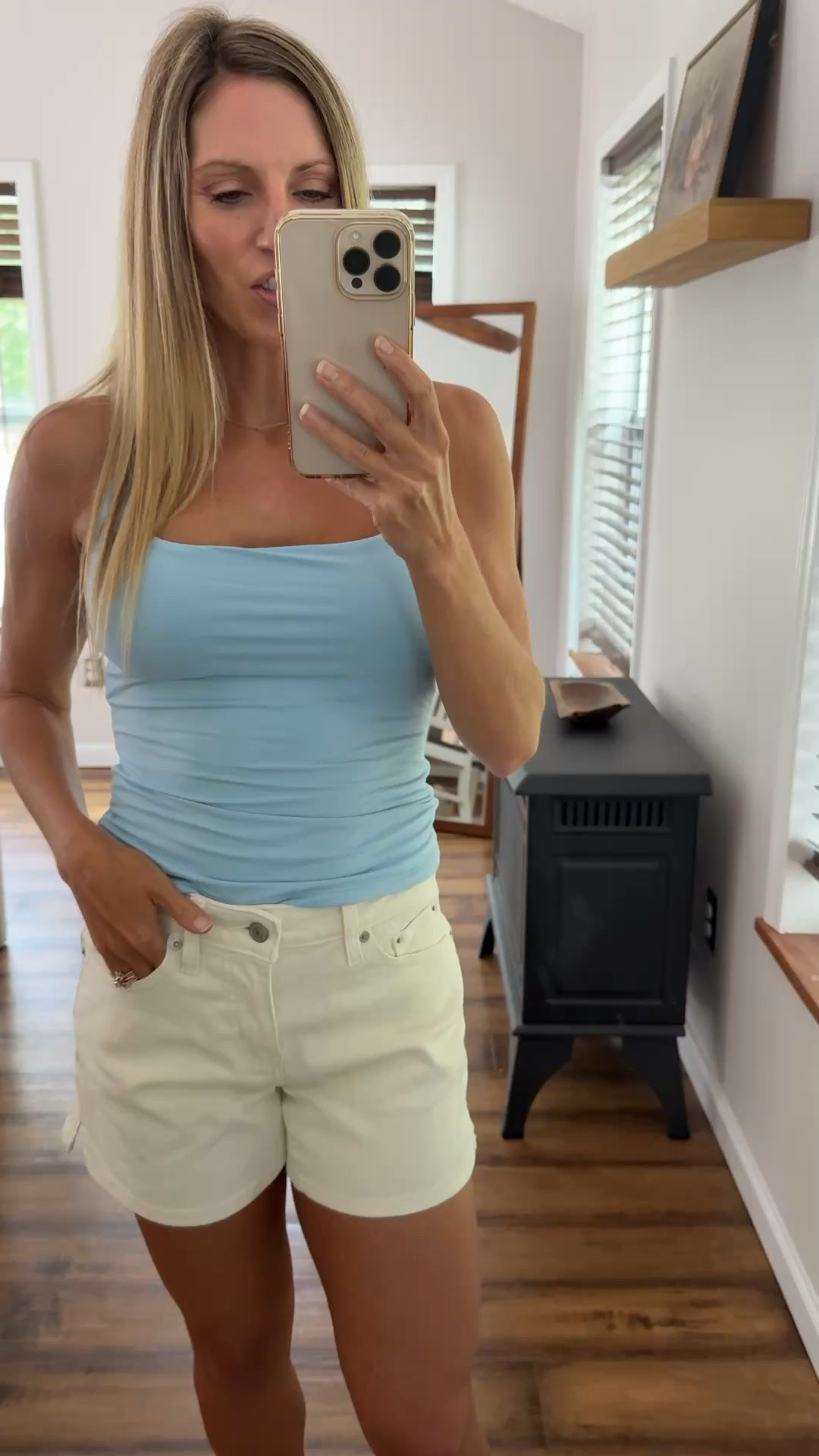 Amazon tank top with built in bra, Levi’s denim shorts, casual summer outfit

#LTKPetite #LTKSeasonal #LTKSaleAlert