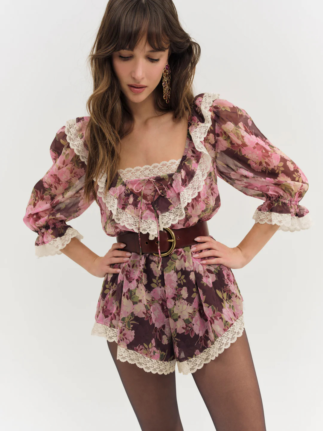 Adeline Floral Romper | For Love & Lemons