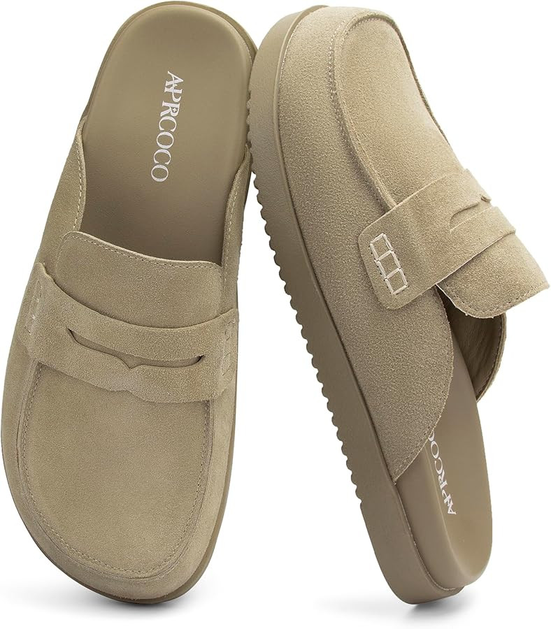 Womens Suede Clogs Non-Slip Platform Mules & Clogs for Women Comfort Slippers with Arch Support | Amazon (US)
