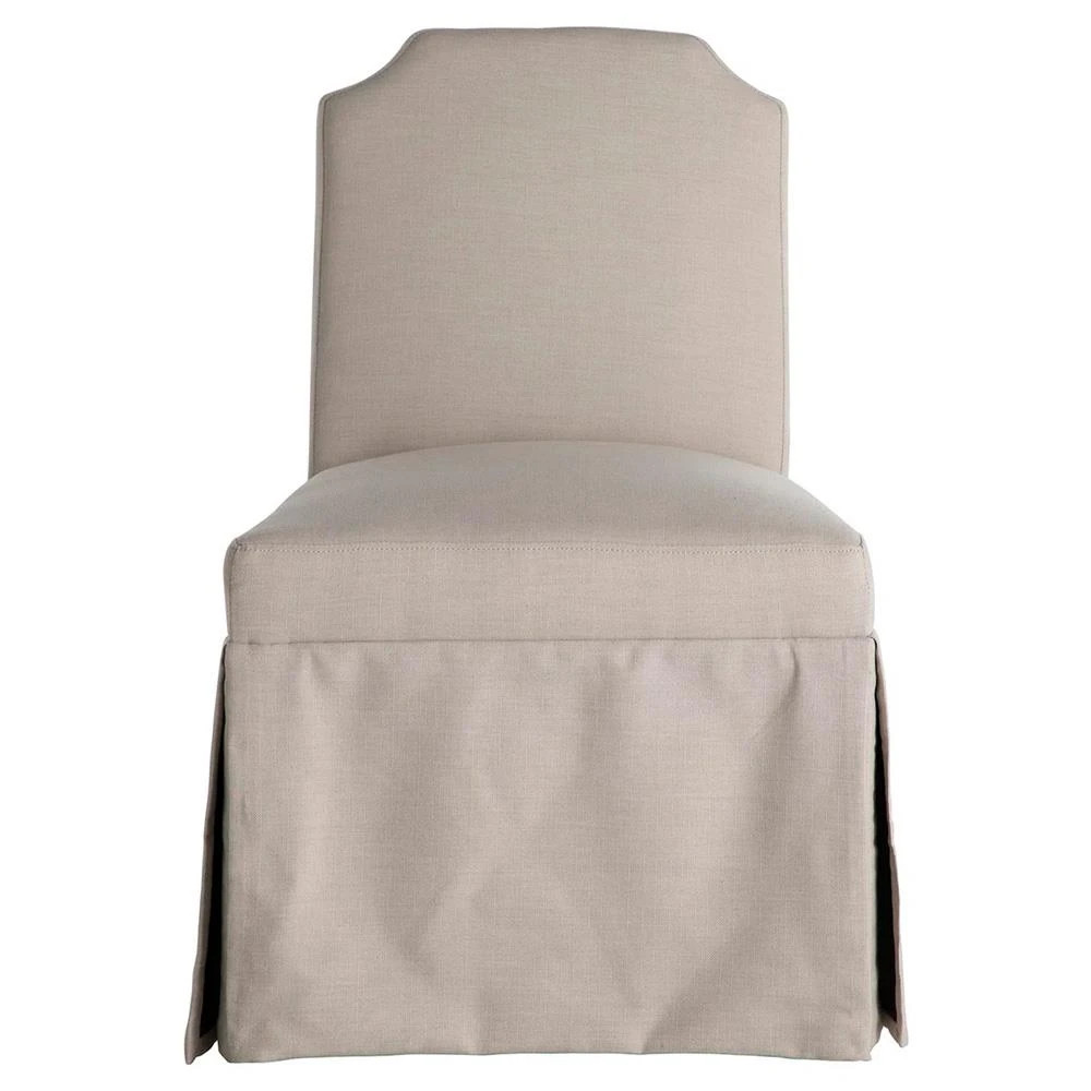 Edmund French Country Beige Slipcovered Dining Side Chair | Kathy Kuo Home