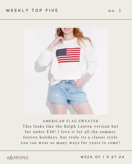 Flag sweater under $30! 
