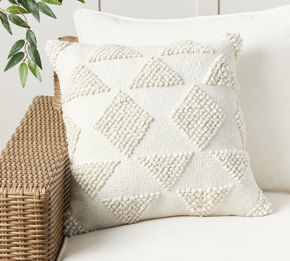 Mauri Textured Outdoor Pillow | Pottery Barn (US)