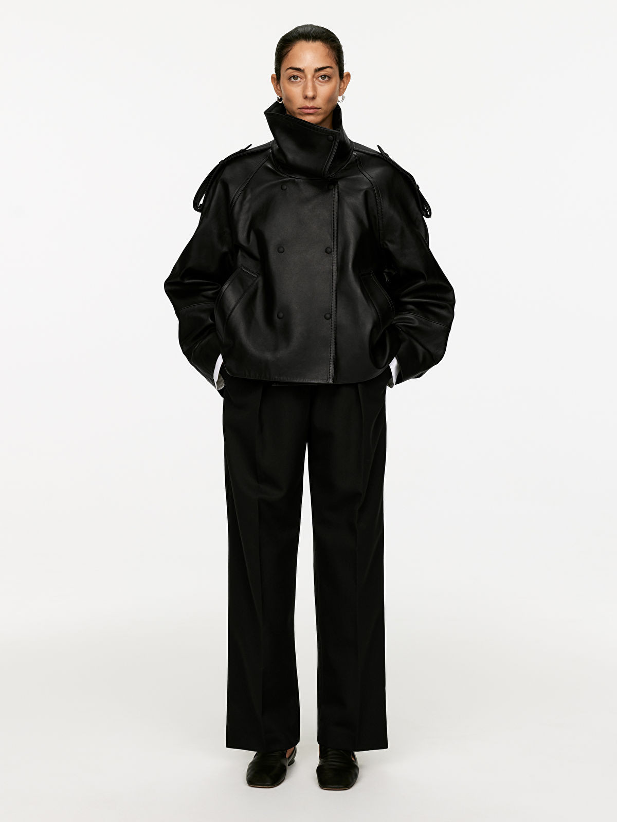 Short Leather Jacket | Arket UK
