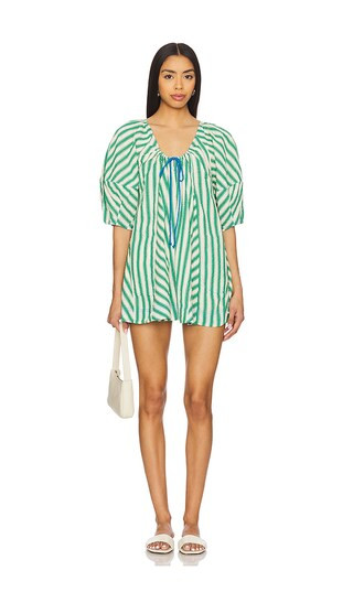 Bop Around Romper in Green Combo | Revolve Clothing (Global)