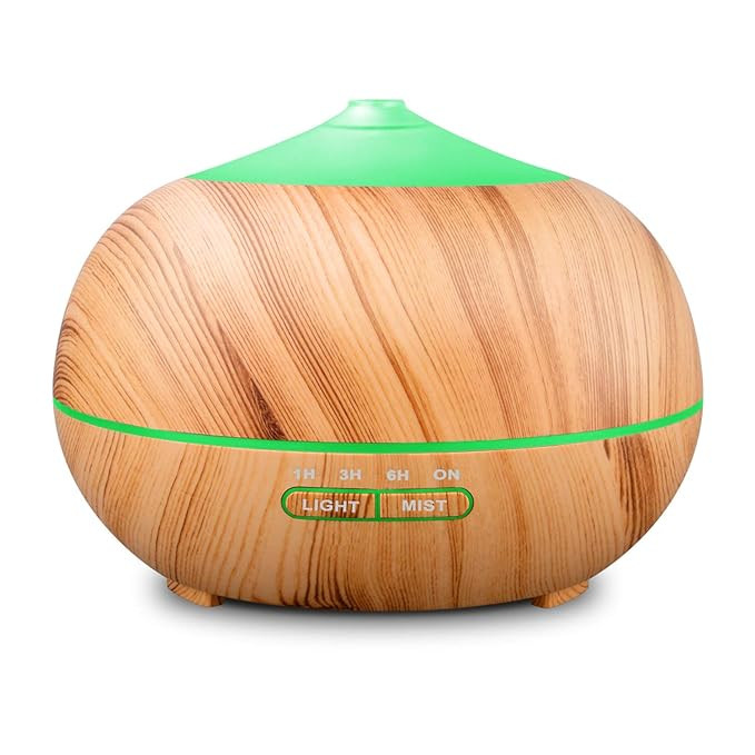 RENWER Essential Oil Diffuser Wood Grain Cool Mist Aromatherapy Humidifier 400ml Ultrasonic Aroma... | Amazon (US)