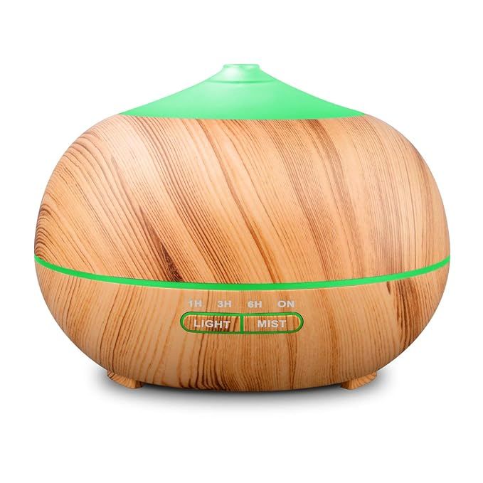 RENWER Essential Oil Diffuser Wood Grain Cool Mist Aromatherapy Humidifier 400ml Ultrasonic Aroma... | Amazon (US)