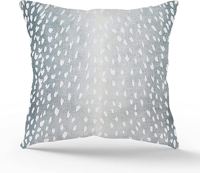 Vinisong Decorative Blue Gray Spa Antelope Throw Pillow Cover | Canvas Soft Soild Pillow Case Cus... | Amazon (US)