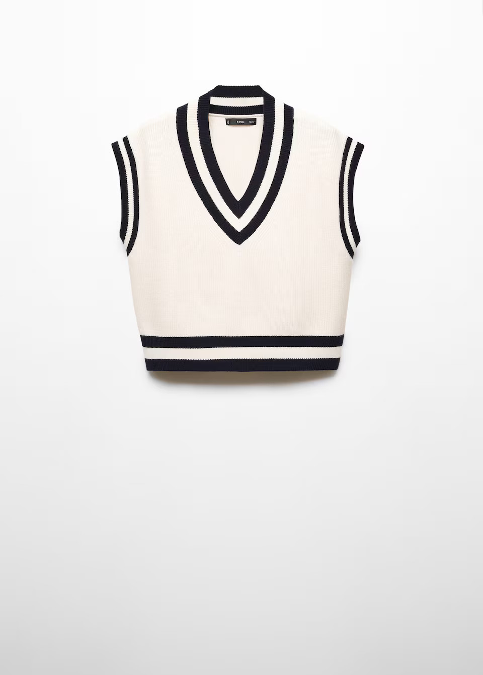 Contrast v-neck vest -  Women | Mango United Kingdom | MANGO (UK)