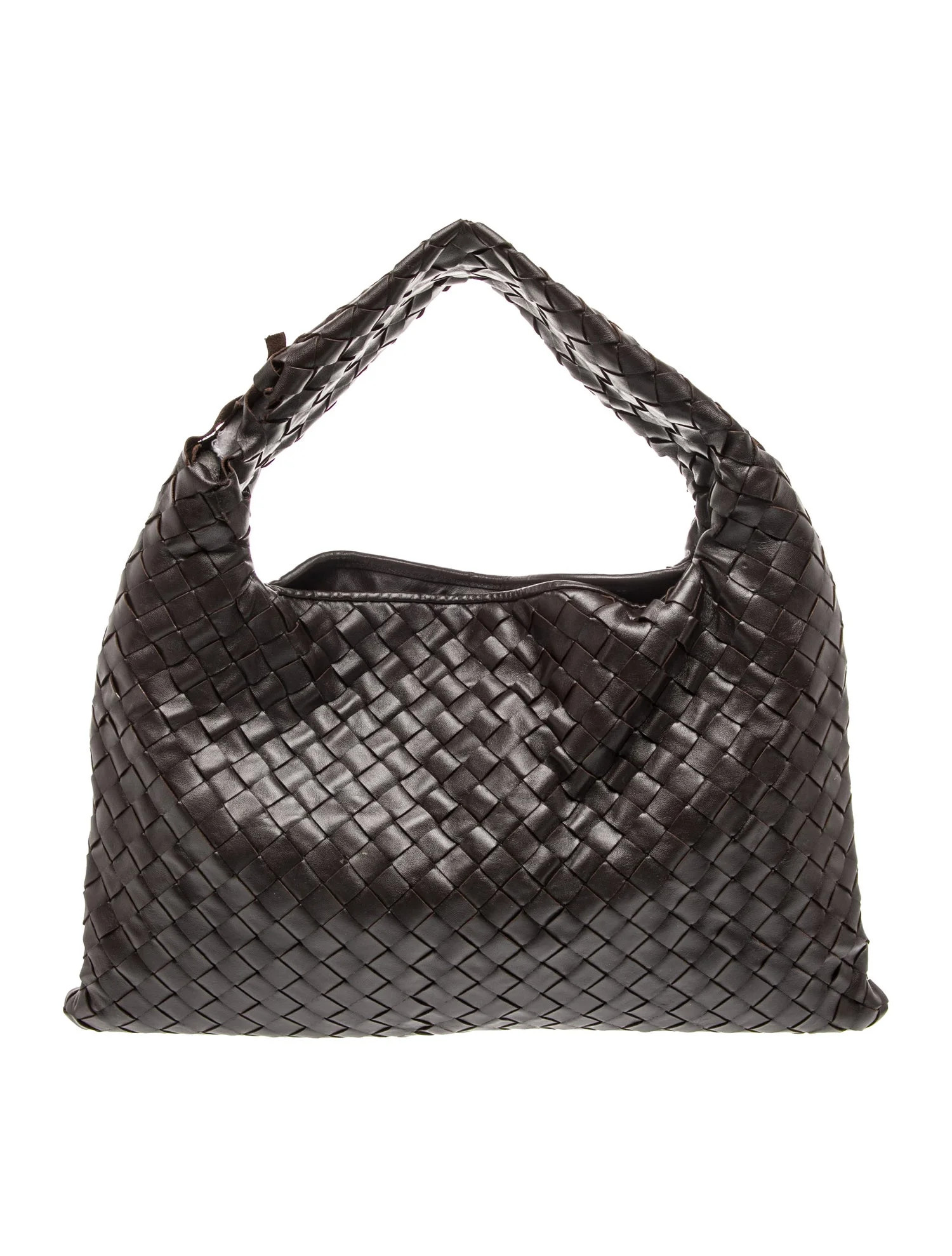 Bottega Veneta Intrecciato Hop Small - Brown Hobos, Handbags - BOT360240 | The RealReal | The RealReal