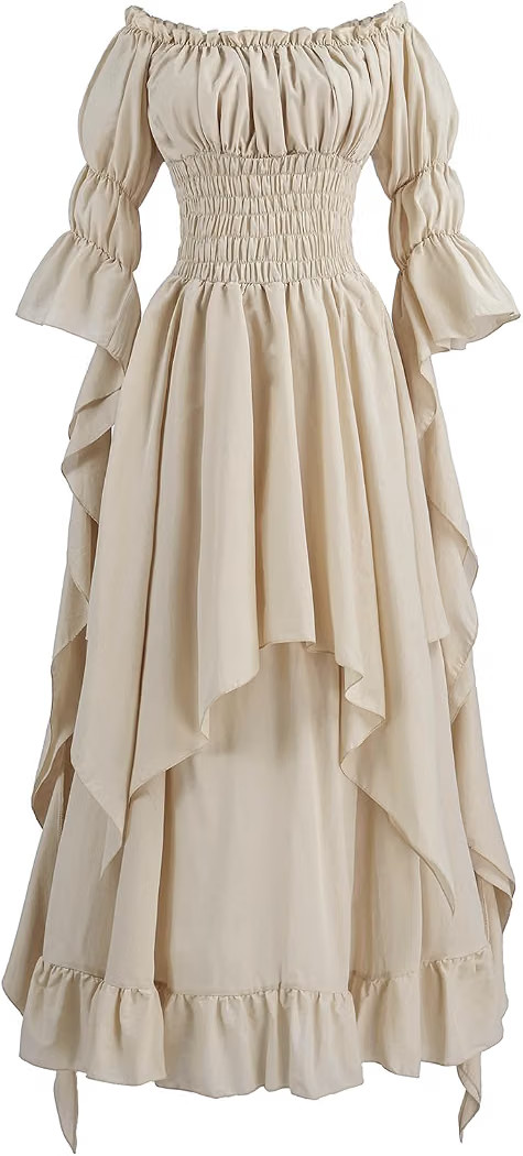 Renaissance Dress Women Medieval Costume Victorian Dresses Peasant Gothic Fairy Witch Wedding Und... | Amazon (US)