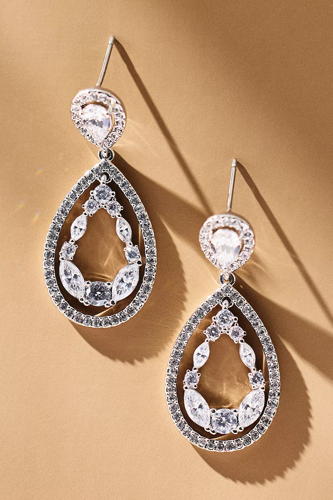 NADRI Double Crystal Teardrop Drop Earrings | Anthropologie (US)
