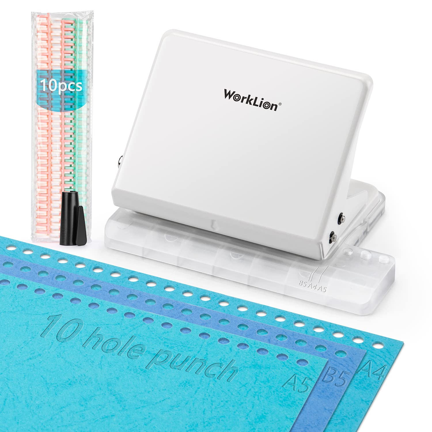 Binding Machine for Planner： WORKLION Metal 10 Hole Punch & Multi Color 30 Hole Loose Leaf Bind... | Amazon (US)