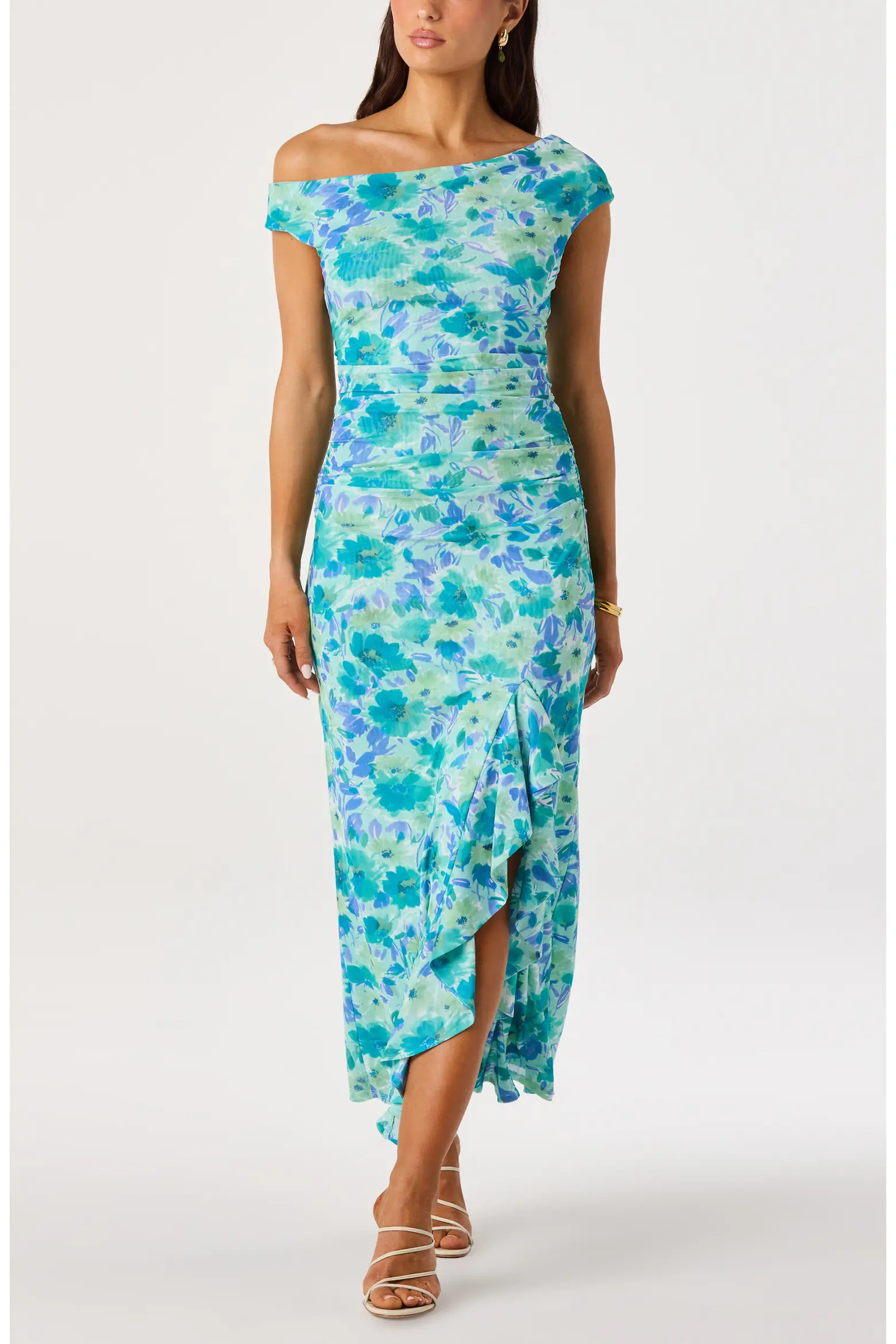 Ruched One-Shoulder Maxi Dress (Women) | Nordstrom | Nordstrom