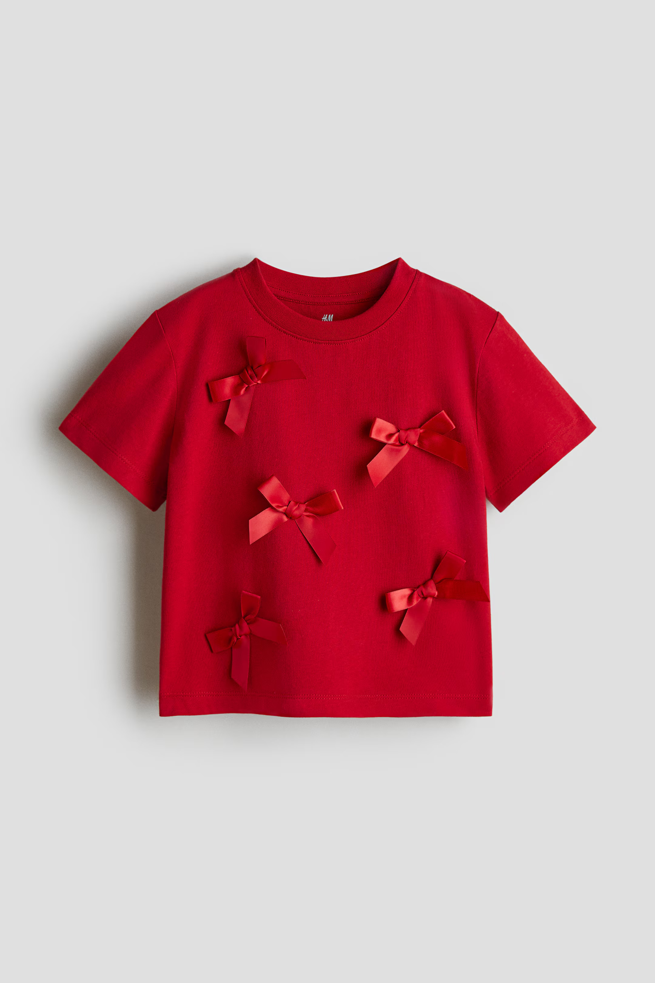 Bow-Detail Cotton T-Shirt | H&M (US + CA)