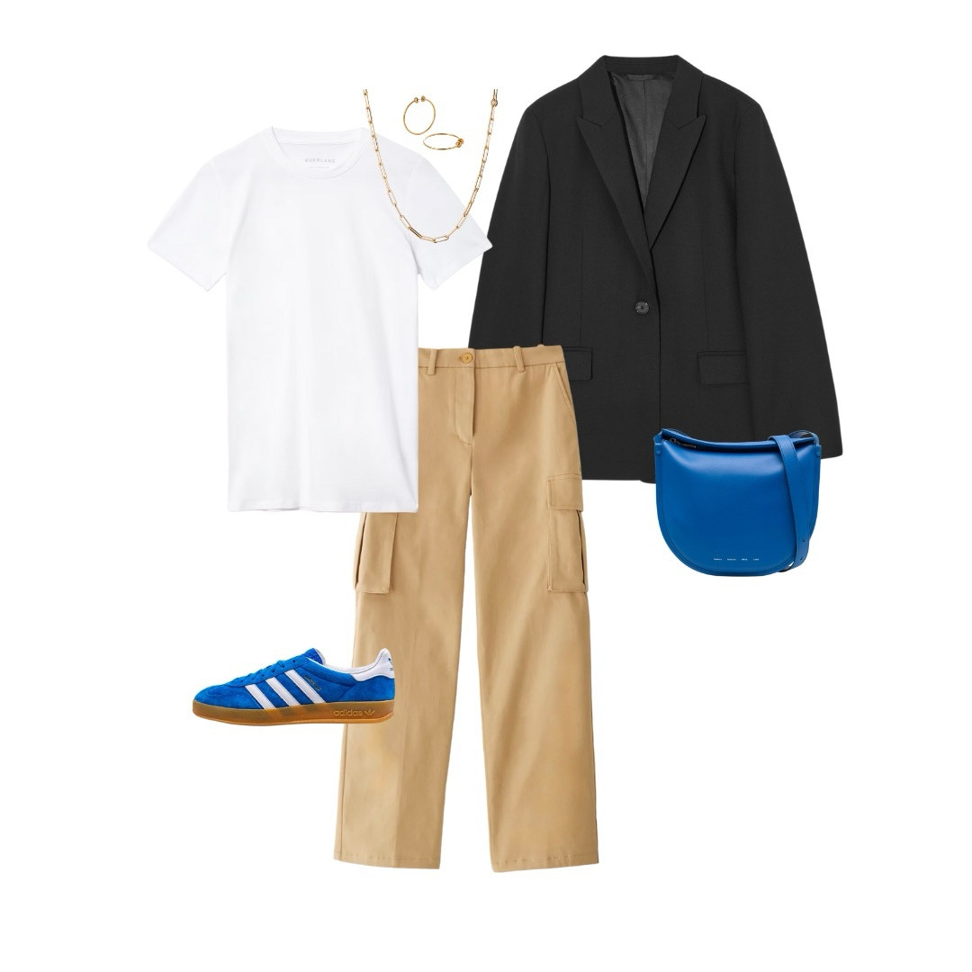 Casual cargo pant outfit 💙

#LTKSeasonal #LTKshoecrush #LTKstyletip