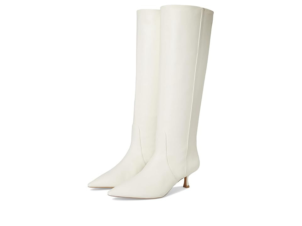 Stuart Weitzman Naomi 50 Boot Women's Flat Shoes Cream : 8.5 M, Leather/Rubber | Zappos