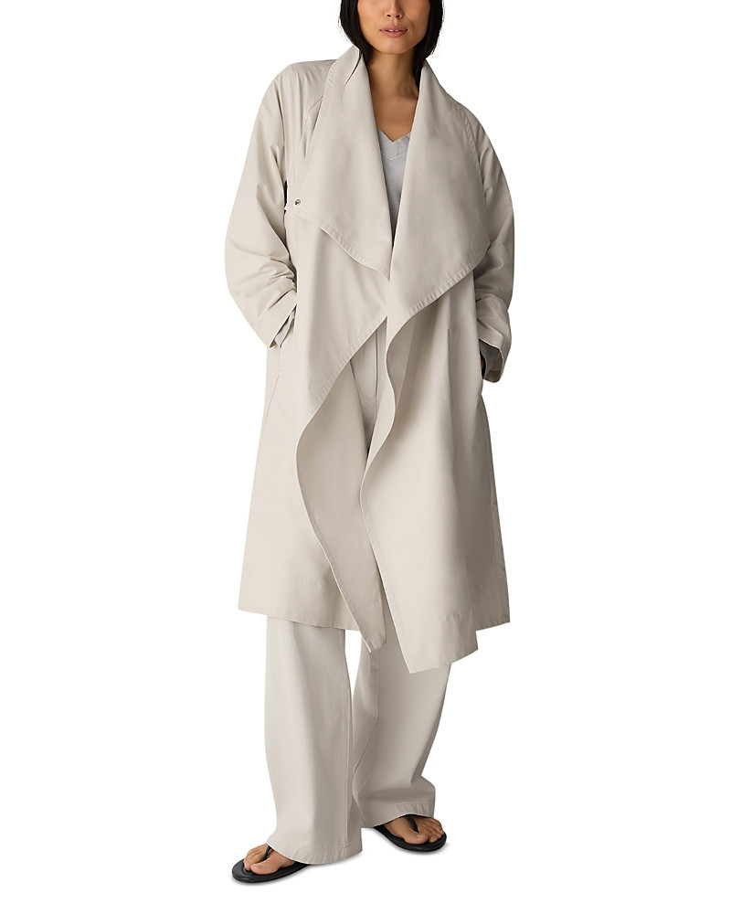 Eileen Fisher Draped High Collar Mid Length Coat | Bloomingdale's (US)