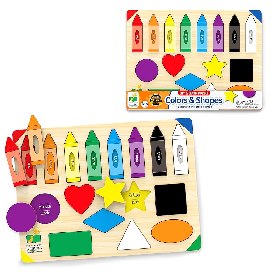 The Learning Journey: Lift & Learn Puzzle Colors & Shapes – Preschool Toys & Activities for Chi... | Amazon (US)
