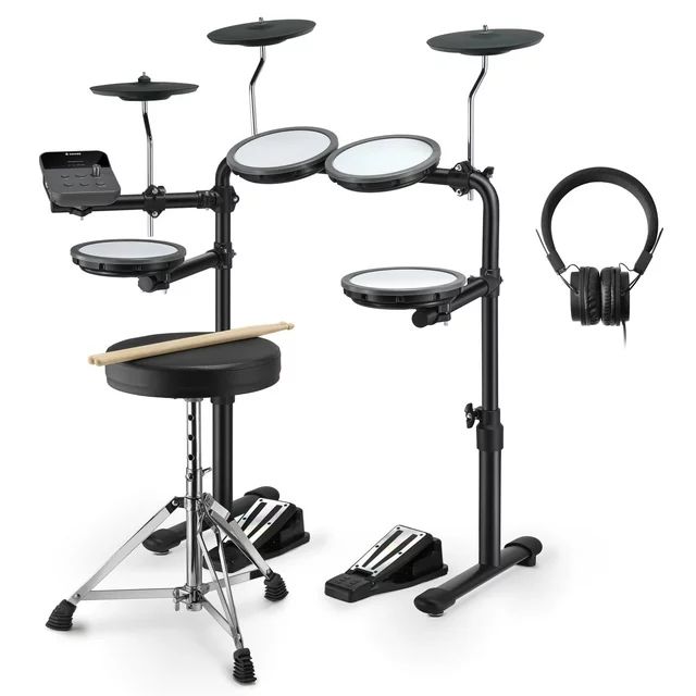 Donner Electric Drum Set For Kids Beginner Christmas Birthday Gift, 68+ Sounds, Quiet Mesh Pad, W... | Walmart (US)