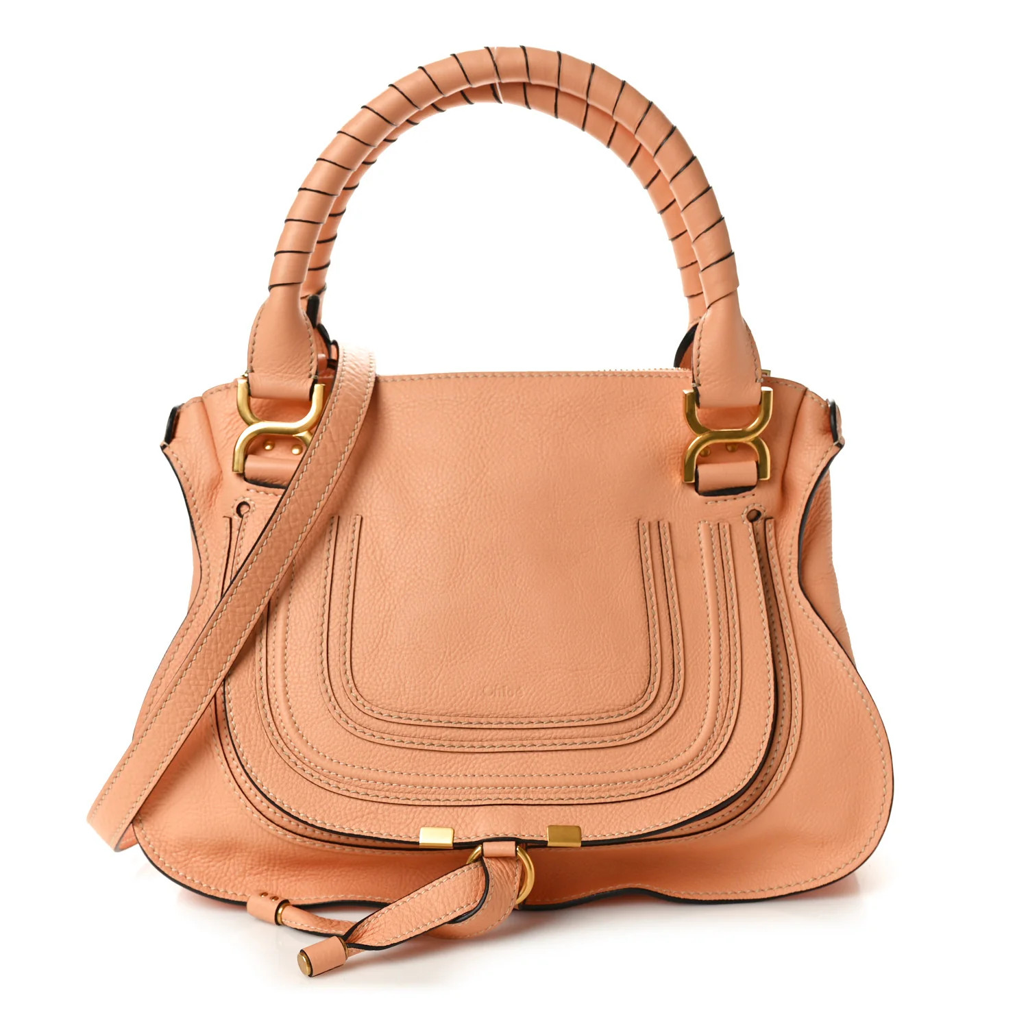 Calfskin Medium Marcie Satchel Terracotta Pink | FASHIONPHILE (US)